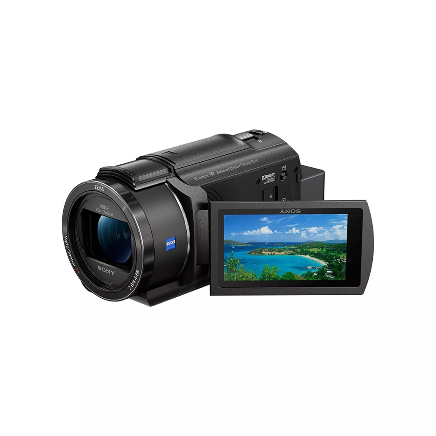 Sony FDR-AX43 · Handycam 4K con zoom óptico 20x